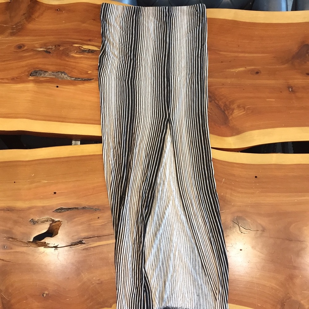Stripes Maxi Split Skirt